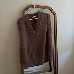 Zara Mauve Oversized Sweater Vest